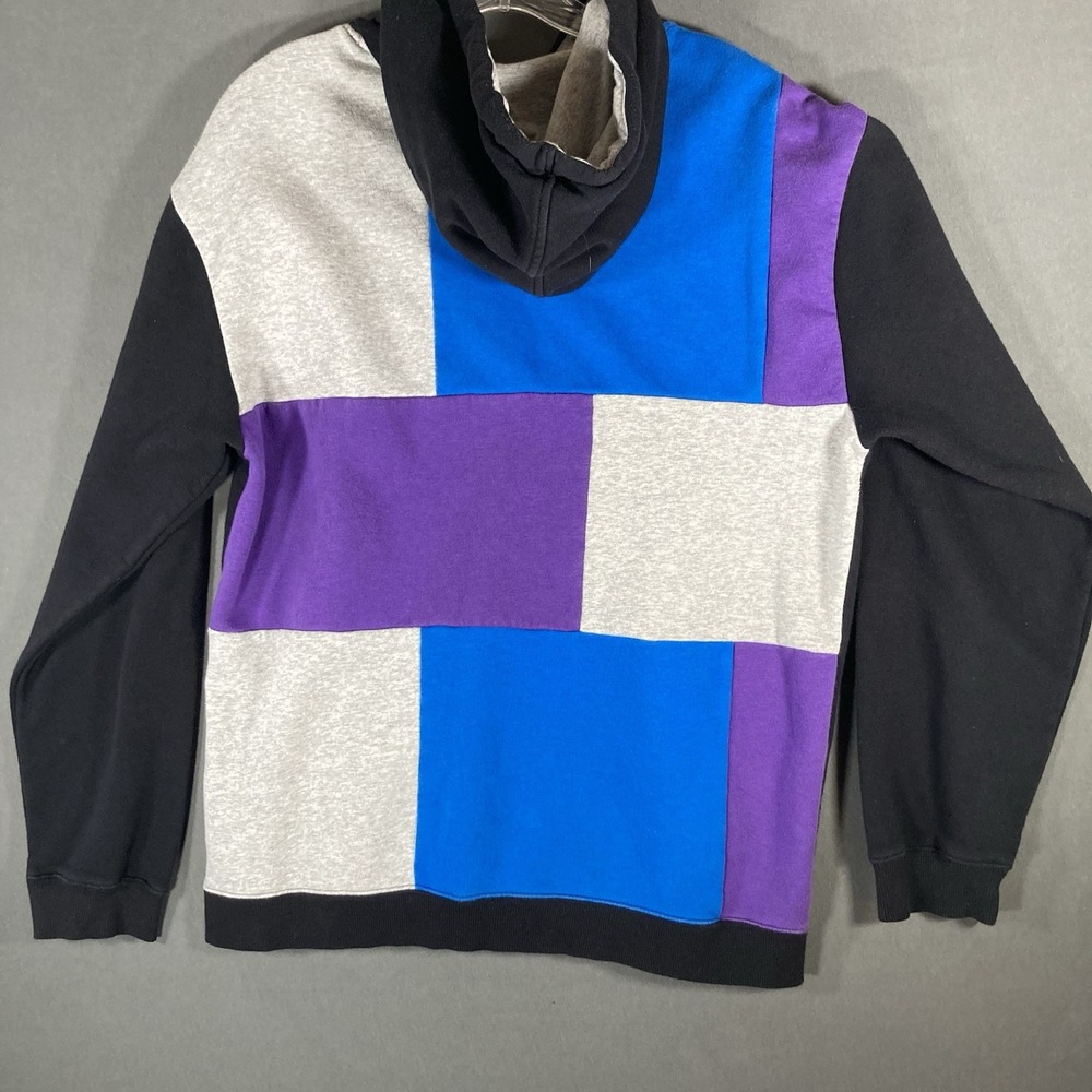 Mens Colorblock Hoodie Medium Streetwear Y2K Lego Style‎ Pullover